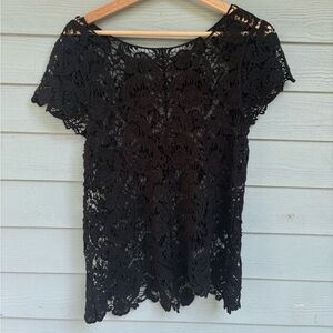 Delicate Black Lace Top